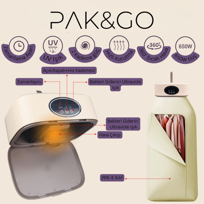 PAK&GO MINI Kıyafet Kurutma Cihazı