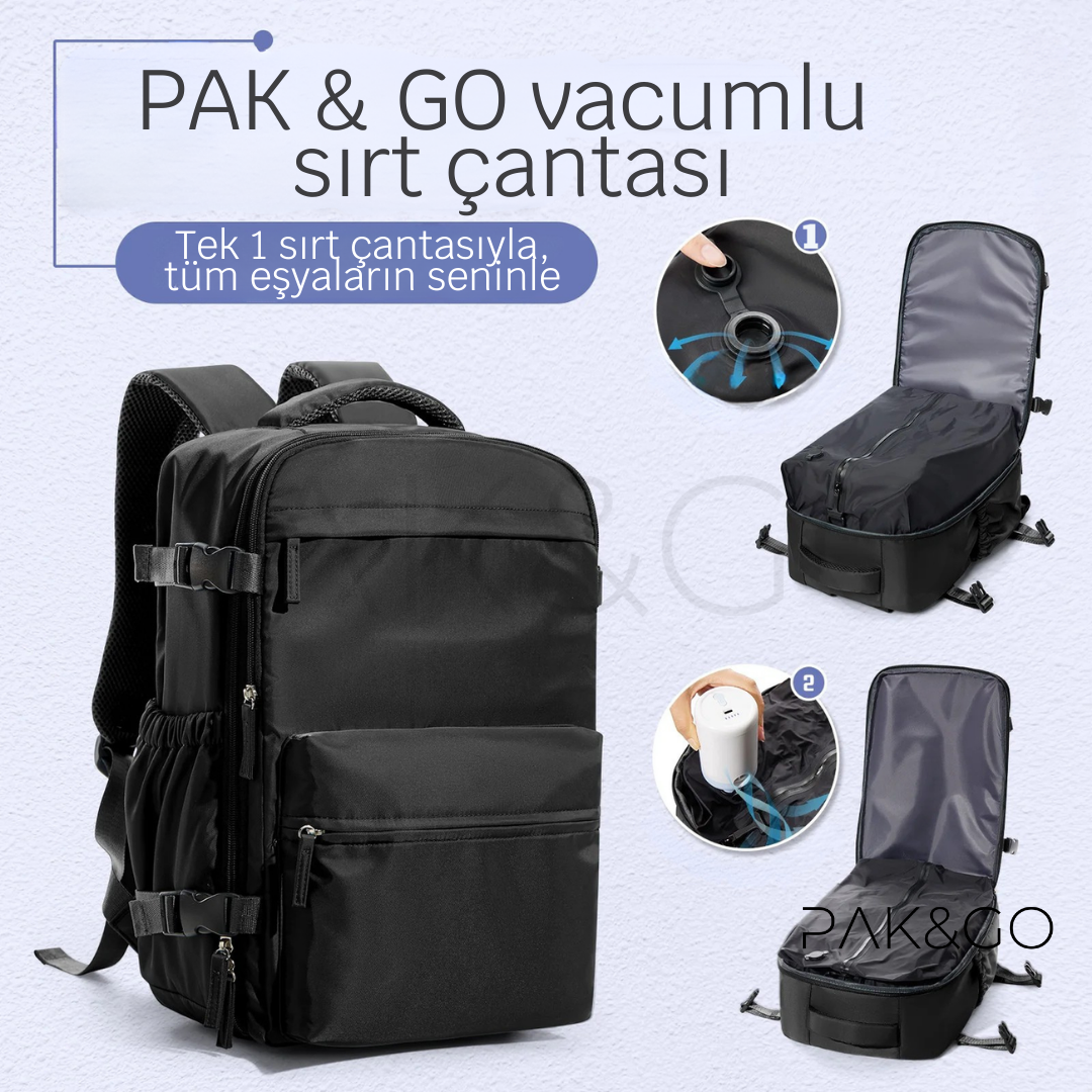PAK&GO VacPAK Vakumlu Sırt Çantası