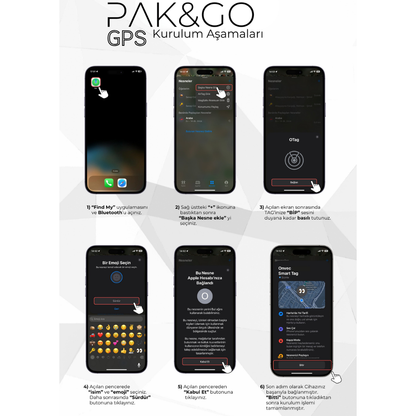 PAK&GO GPS Konum Valiz Bulucu