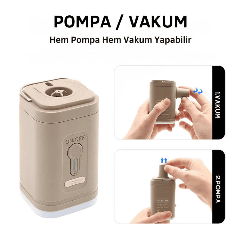 PAK&GO Şarjlı Hava/Vakum Pompası